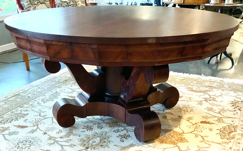 Empire 60" Round Dining Table with Center Pedestal