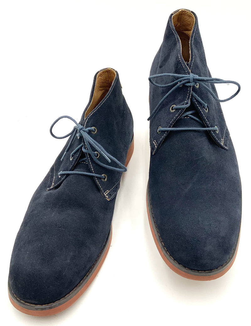 JOHNSTON & MURPHY Navy Suede Chukka Boots 11M