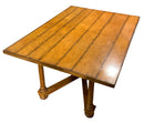 Wood Dining Table With Two Leaves