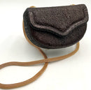 SONDRA ROBERTS Vintage Brn Reptile Mesh Chain Bag