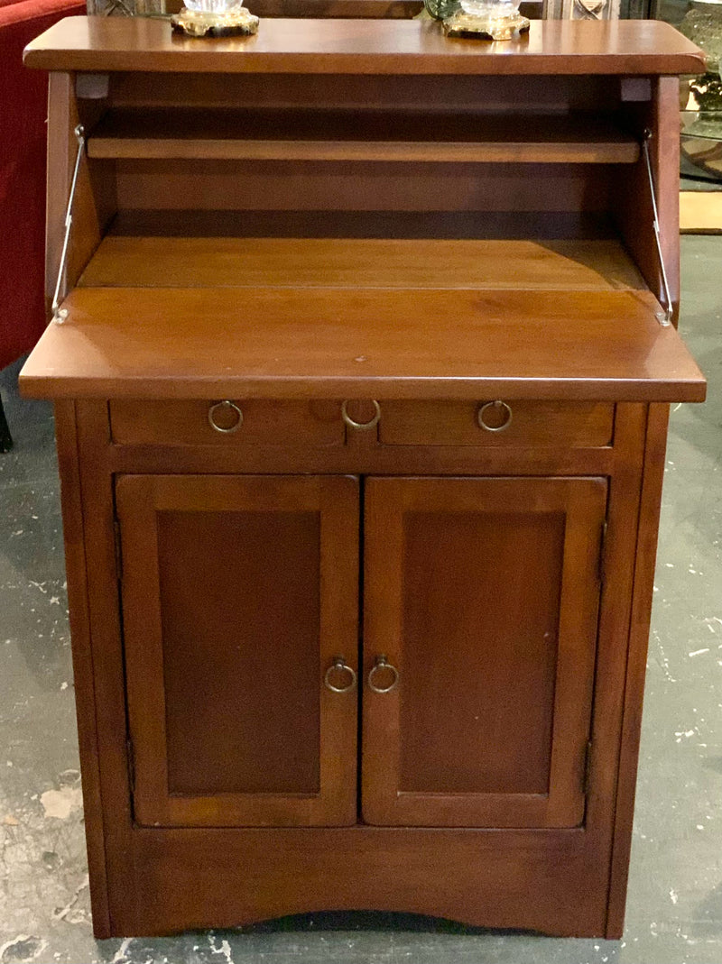 Small Wood Cabinet with Fold Out Top