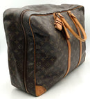 LOUIS VUITTON Vintage Monogram Canvas Tan Vachetta Trim Siruis 50 Travel Bag