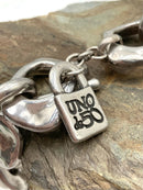 UNO DE 50 Silver Plated Heavy Chain Link Toggle Necklace