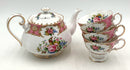 Royal Albert Bone China Teapot & 3 Cups
