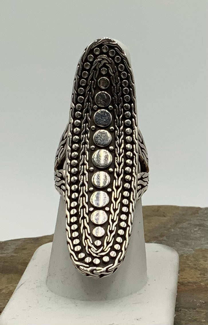 JOHN HARDY Sterling Long Dot Pattern Ring