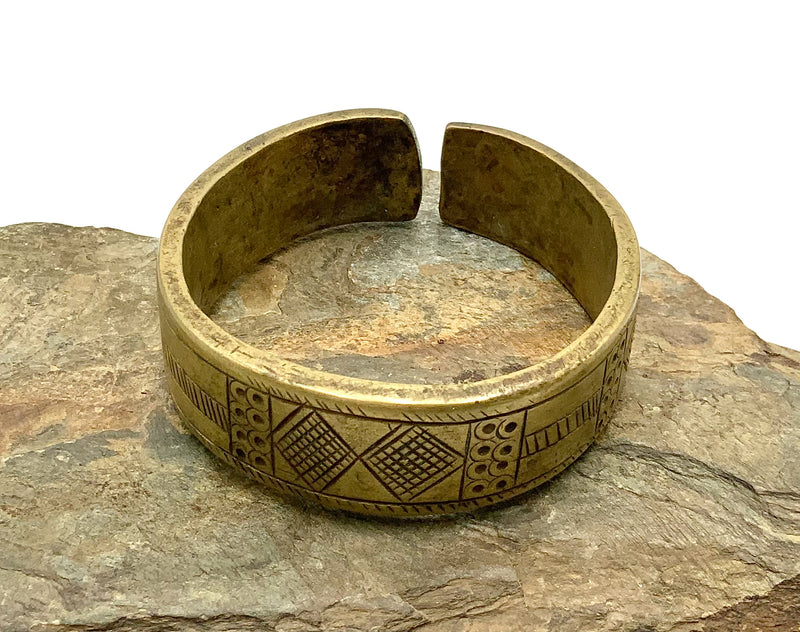 Tribal African Heavy Large Size Cuff Bracelet