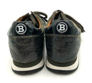 BALLY Green Lea/Snake Emboss "Gavino" Sneaker 10D