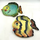 Pair of Signed Ceramic Fish Platters