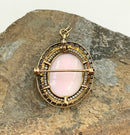 10kt Gold, Gold Plated Metal, Shell Cameo & Pearl Brooch/Pendant
