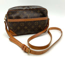 LOUIS VUITTON Vintage Monogram Canvas Leather Trim Crossbody Bag