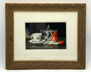 Original Watercolor of Still Life in Gold Frame