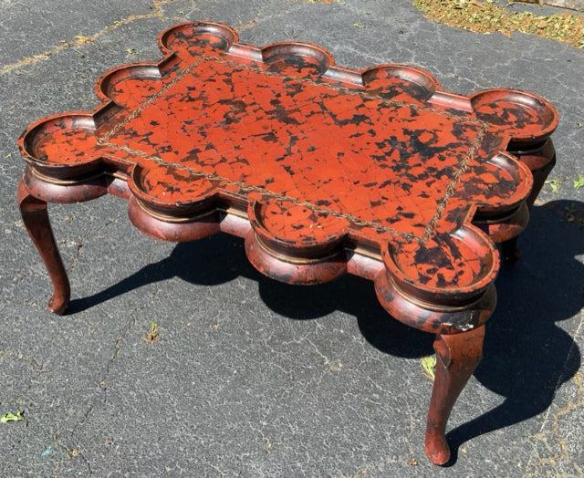 Red Asian Style Coffee Table