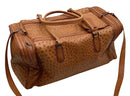 Vintage Tan Ostrich Duffle Bag/Weekender Bag