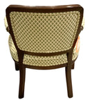 Vintage Wood Arm Chair with Geometric Upholstery