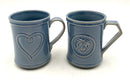 Pair of Juliska Blue Love & Courage Mugs