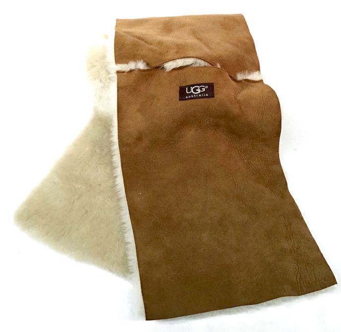 UGG Tan Dyed Sheepskin Shearling Scarf