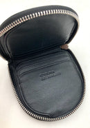 TELFAR Black Leather Embossed Logo Bifold Semi Circle Wallet