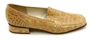 CLAUDIA CIUTI Tan Genuine Alligator Heeled Loafers 9