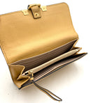 CHLOE Honey Gold Leather Long Portefeuil Marcie Wallet AS IS