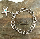 Tiffany & Co. Sterling & Turquoise Starfish Charm Bracelet