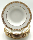 Set/8 Royal Crown Derby Kensington Rim Soup Bowls