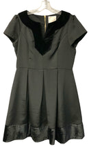 SAIL TO SABLE Black Grosgrain w/Black Velvet Trim S/S Dress