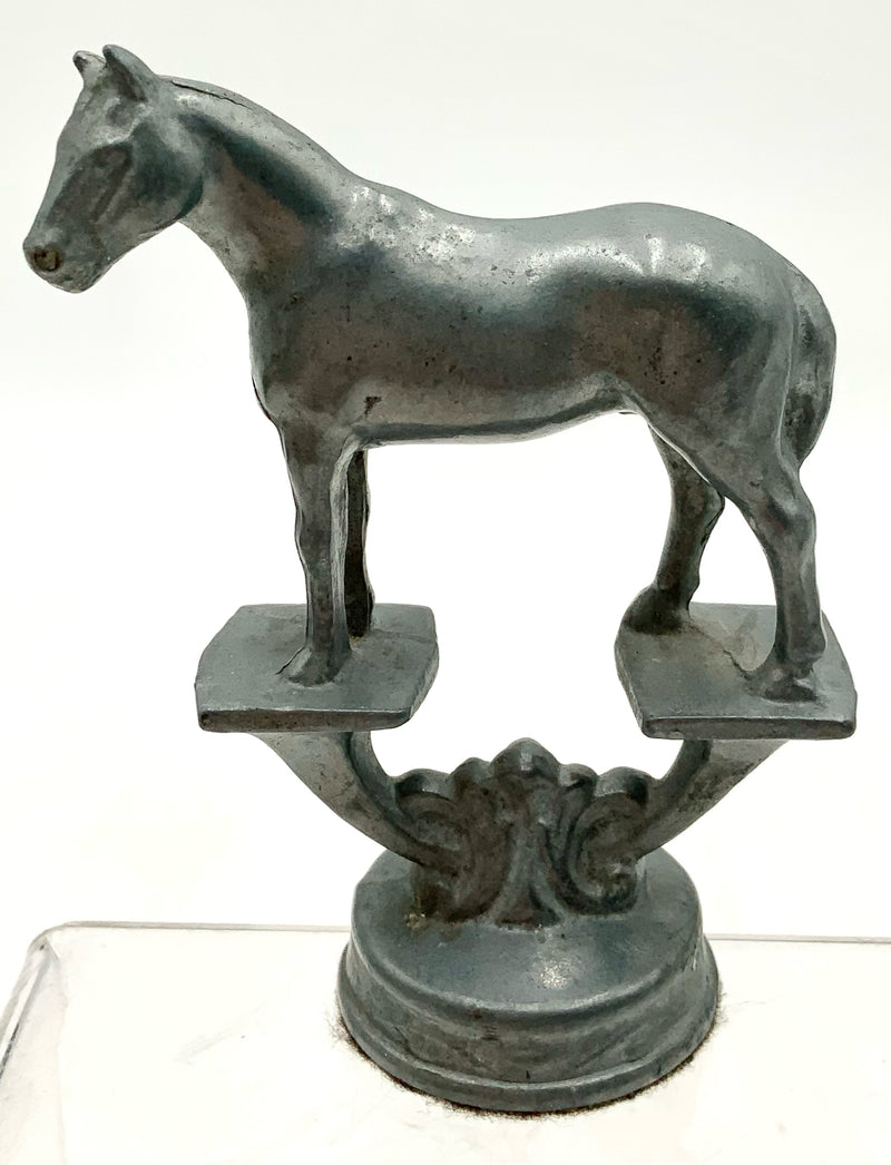 Vintage Pewter Horse Mini Trophy