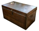 Antique Handmade Buffalo Hide/Wood Trunk