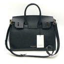 TEDDY BLAKE NY Black Pebbled Calfskin Leather Gigi Stampato 13" Satchel