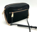 MICHAEL KORS Black Nylon Black Leather Trim Polly E/W Crossbody Bag