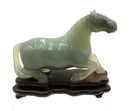 Jade Horse on Wood Stand