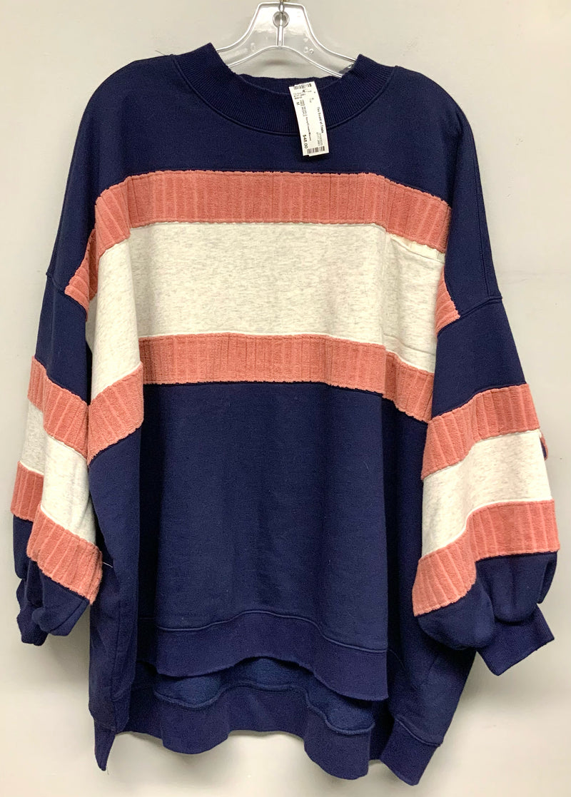 FREE PEOPLE Navy/Cream/Mauve Sweatshirt