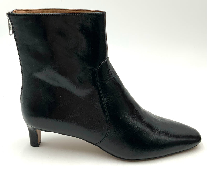 MADEWELL Black Leather " The Dimes" Kitten Heel Boot 9