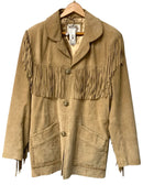 SCULLY Tan Suede Fringed Whipstitch Leather Western Jacket Sz 48