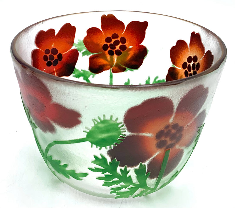Paul Hoff for Kosta Boda Floral Glass Bowl