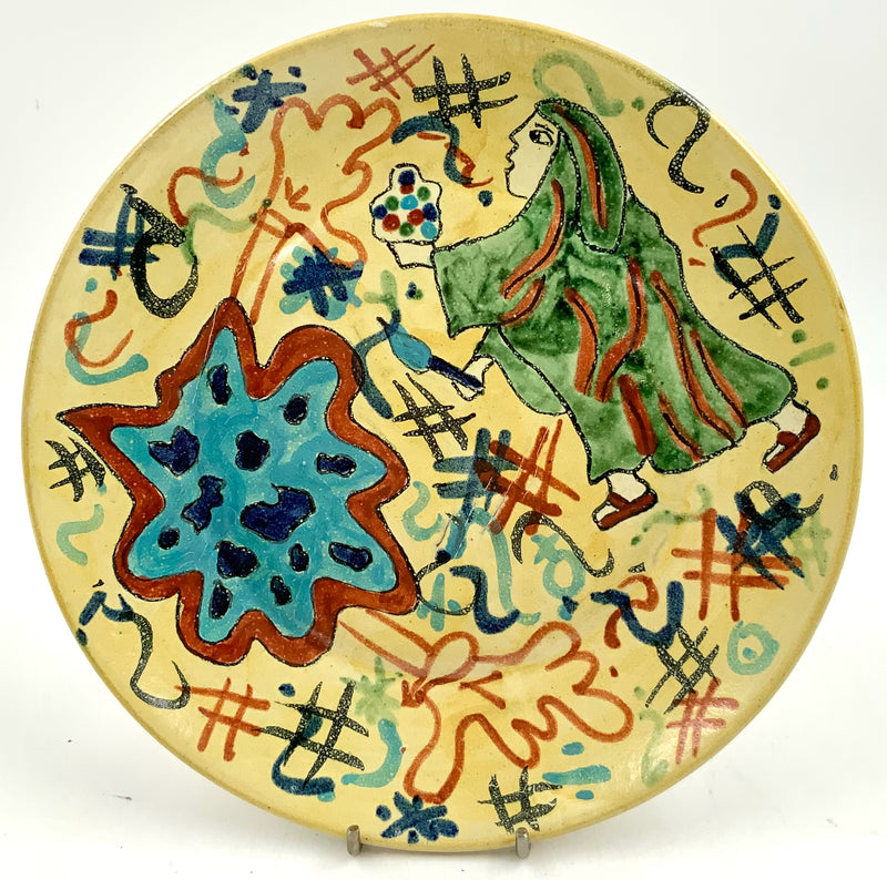 Handpainted Mexican Pottery Plate