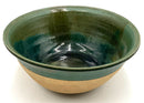 Large Green Glaze Pottery Bowl