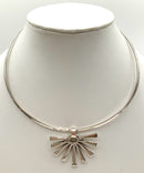 JAMES AVERY Sterling Collet Necklace w/Sunburst Pendant
