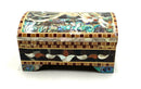Mother of Pearl & Abalone Rooster Walnut Inlay Box