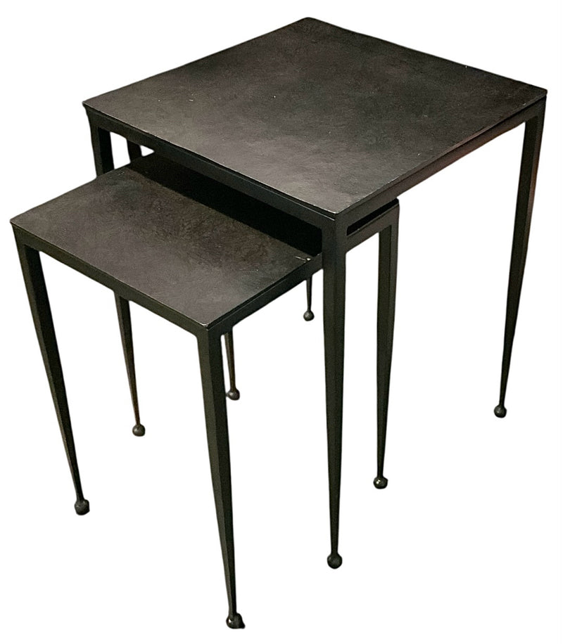 Pair of Black Iron Nesting Tables