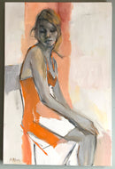 Nancy Blum "Orange" Oil on Canvas