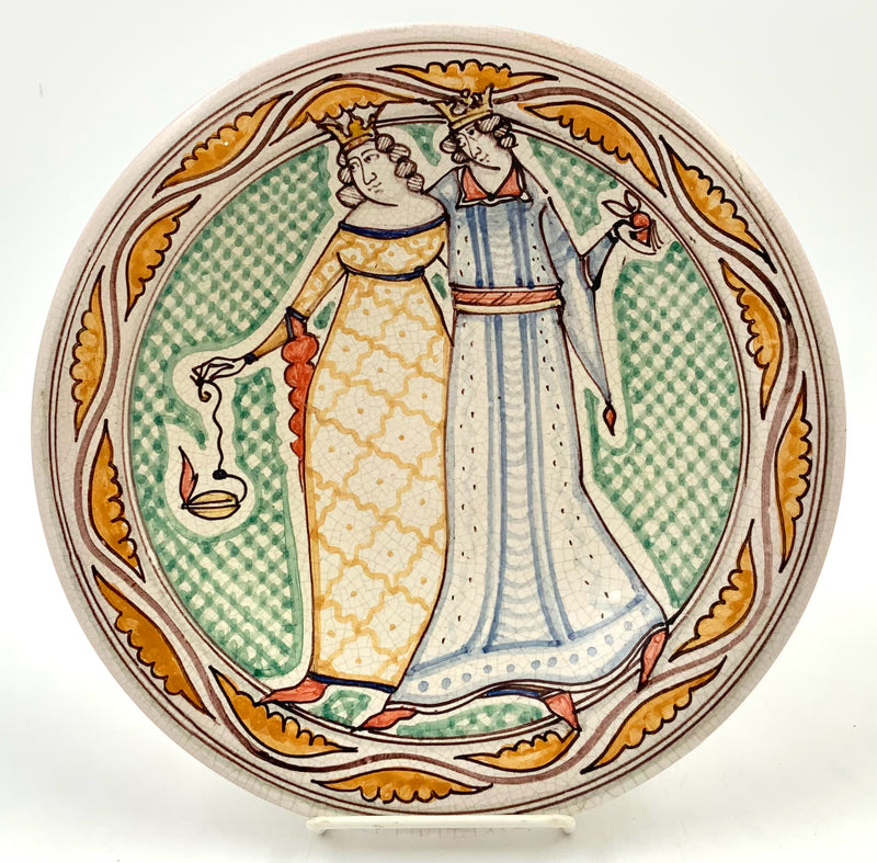 Ceramic Plate with Italian Renaissance Design