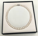 Sterling & Hand Knotted Pearl Necklace
