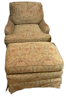 Paisley Upholstered Club Chair & Ottoman
