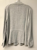 LAFAYETTE 148 Pale Grey Marled w/White Top Stitching One Button Jacket