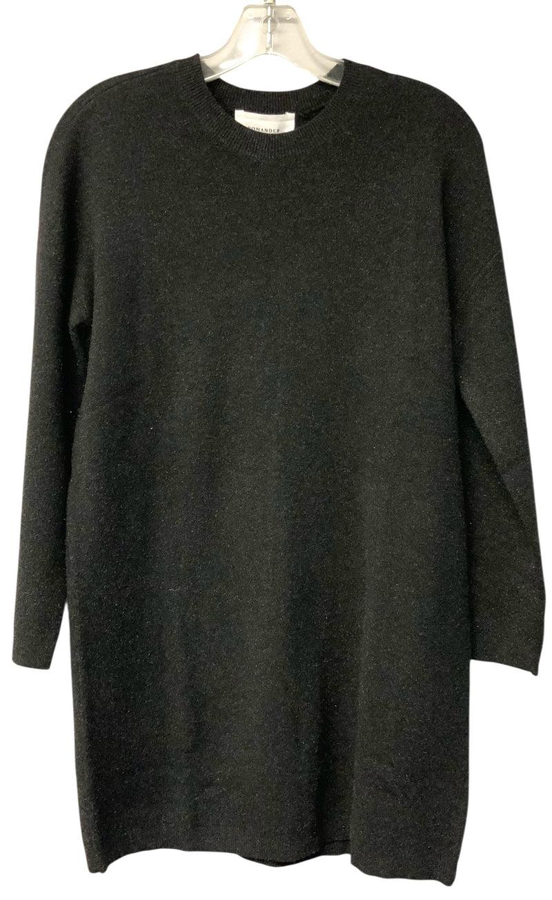 POMANDER PLACE Black Knit Noir Vivianne Crewneck Sweater Dress