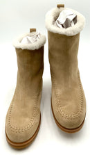 M. GEMI Tan Suede Shearling Lined Calor Ankle Boots 40.5