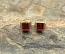 14kt Gold & Natural Ruby Stud Earrings