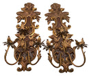 Pair of Gilt Three Arm Candle Sconces