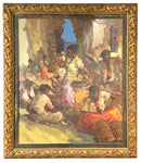 Lucien Fritz Ohl Original Oil on Canvas "Market"
